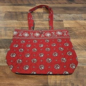 Vintage Vera Bradley Red Bandana Pattern Tote Purse